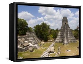 Tower 1, Mayan Ruins in the Gran Plaza, Tikal, Guatemala-Bill Bachmann-Framed Stretched Canvas