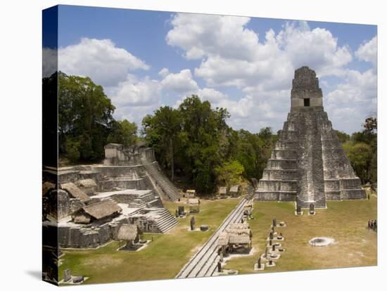 Tower 1, Mayan Ruins in the Gran Plaza, Tikal, Guatemala-Bill Bachmann-Stretched Canvas