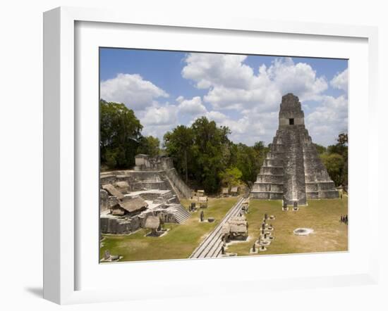 Tower 1, Mayan Ruins in the Gran Plaza, Tikal, Guatemala-Bill Bachmann-Framed Photographic Print