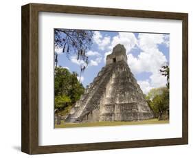 Tower 1, Mayan Ruins in the Gran Plaza, Tikal, Guatemala-Bill Bachmann-Framed Photographic Print