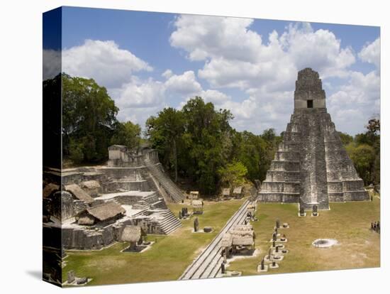 Tower 1, Mayan Ruins in the Gran Plaza, Tikal, Guatemala-Bill Bachmann-Stretched Canvas