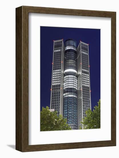 Tower 185, Dusk, Theodor-Heuss-Allee, District Gallus, European District-Axel Schmies-Framed Photographic Print