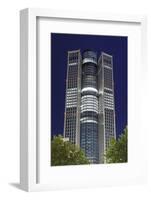 Tower 185, Dusk, Theodor-Heuss-Allee, District Gallus, European District-Axel Schmies-Framed Photographic Print