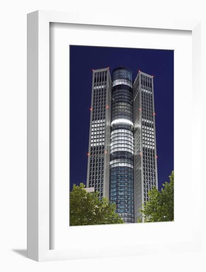 Tower 185, Dusk, Theodor-Heuss-Allee, District Gallus, European District-Axel Schmies-Framed Photographic Print