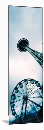 Tower and a Ferris Wheel, Space Needle, Seattle Center, Queen Anne Hill, Seattle, Washington State-null-Mounted Photographic Print