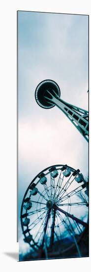 Tower and a Ferris Wheel, Space Needle, Seattle Center, Queen Anne Hill, Seattle, Washington State-null-Mounted Photographic Print