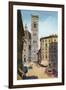 Tower and Cathedral, Florence, Italy-null-Framed Art Print