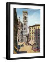 Tower and Cathedral, Florence, Italy-null-Framed Art Print