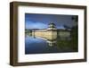 Tower and Moat of Hiroshima Castle at Dusk, Hiroshima, Hiroshima Prefecture, Japan-Ian Trower-Framed Photographic Print