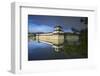 Tower and Moat of Hiroshima Castle at Dusk, Hiroshima, Hiroshima Prefecture, Japan-Ian Trower-Framed Photographic Print