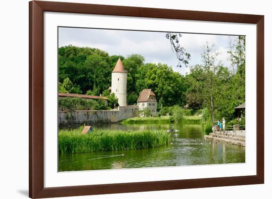 Tower and Old City Walls, Dinkelsbuhl, Romantic Road, Franconia, Bavaria, Germany, Europe-Robert Harding-Framed Photographic Print