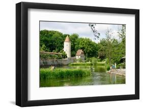 Tower and Old City Walls, Dinkelsbuhl, Romantic Road, Franconia, Bavaria, Germany, Europe-Robert Harding-Framed Photographic Print