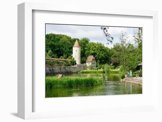 Tower and Old City Walls, Dinkelsbuhl, Romantic Road, Franconia, Bavaria, Germany, Europe-Robert Harding-Framed Photographic Print