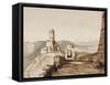 Tower and Town Walls-Achille Vianelli-Framed Stretched Canvas