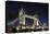 Tower Bridge across the Thames, at Night, London, England, Uk-Axel Schmies-Stretched Canvas