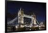 Tower Bridge across the Thames, at Night, London, England, Uk-Axel Schmies-Framed Premium Photographic Print