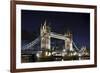 Tower Bridge across the Thames, at Night, London, England, Uk-Axel Schmies-Framed Photographic Print