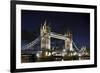 Tower Bridge across the Thames, at Night, London, England, Uk-Axel Schmies-Framed Photographic Print