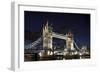 Tower Bridge across the Thames, at Night, London, England, Uk-Axel Schmies-Framed Photographic Print