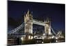Tower Bridge across the Thames, at Night, London, England, Uk-Axel Schmies-Mounted Photographic Print