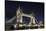 Tower Bridge across the Thames, at Night, London, England, Uk-Axel Schmies-Stretched Canvas