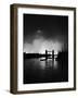 Tower Bridge Against Fires Burning on London's Docks, Ignited During German Air Raid Attack on City-William Vandivert-Framed Photographic Print