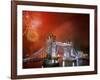 Tower Bridge and Fireworks, London, England-Steve Vidler-Framed Photographic Print