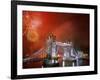 Tower Bridge and Fireworks, London, England-Steve Vidler-Framed Photographic Print