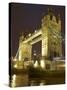 Tower Bridge and River Thames at Dusk, London, England, United Kingdom-David Wall-Stretched Canvas