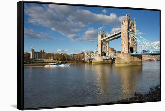 Tower Bridge and River Thames, London, England, United Kingdom, Europe-Frank Fell-Framed Stretched Canvas