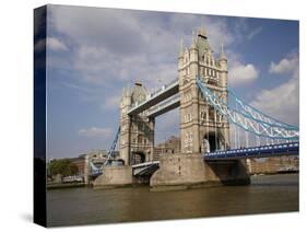 Tower Bridge and River Thames, London, England, United Kingdom-David Wall-Stretched Canvas