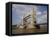 Tower Bridge and River Thames, London, England, United Kingdom-David Wall-Framed Stretched Canvas