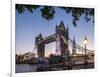 Tower Bridge and Shard at dusk, London, England, United Kingdom, Europe-Charles Bowman-Framed Photographic Print