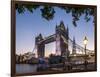 Tower Bridge and Shard at dusk, London, England, United Kingdom, Europe-Charles Bowman-Framed Photographic Print