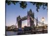 Tower Bridge and Shard at dusk, London, England, United Kingdom, Europe-Charles Bowman-Stretched Canvas