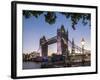 Tower Bridge and Shard at dusk, London, England, United Kingdom, Europe-Charles Bowman-Framed Photographic Print