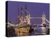 Tower Bridge and Tall Ships on River Thames, London, England, United Kingdom, Europe-Stuart Black-Stretched Canvas