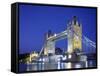 Tower Bridge and Thames River, London, England-Steve Vidler-Framed Stretched Canvas