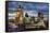 Tower Bridge and the City of London at Night, London, England, United Kingdom, Europe-Miles Ertman-Framed Stretched Canvas