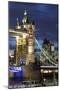 Tower Bridge and the Financial District at Night, London, England, United Kingdom, Europe-Miles Ertman-Mounted Photographic Print