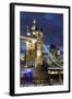 Tower Bridge and the Financial District at Night, London, England, United Kingdom, Europe-Miles Ertman-Framed Photographic Print