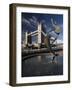 Tower Bridge and the Girl with a Dolphin Sculpture, London, England-Amanda Hall-Framed Photographic Print