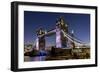 Tower Bridge and The Shard at dusk, London, England, United Kingdom, Europe-Charles Bowman-Framed Photographic Print