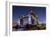 Tower Bridge and The Shard at dusk, London, England, United Kingdom, Europe-Charles Bowman-Framed Photographic Print