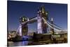 Tower Bridge and The Shard at dusk, London, England, United Kingdom, Europe-Charles Bowman-Stretched Canvas