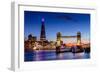 Tower Bridge and The Shard at sunset, London, England, United Kingdom, Europe-Ed Hasler-Framed Photographic Print