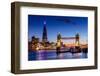 Tower Bridge and The Shard at sunset, London, England, United Kingdom, Europe-Ed Hasler-Framed Photographic Print