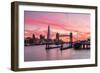 Tower Bridge and The Shard at sunset, London-Ed Hasler-Framed Photographic Print