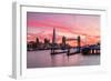 Tower Bridge and The Shard at sunset, London-Ed Hasler-Framed Photographic Print