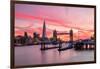 Tower Bridge and The Shard at sunset, London-Ed Hasler-Framed Photographic Print